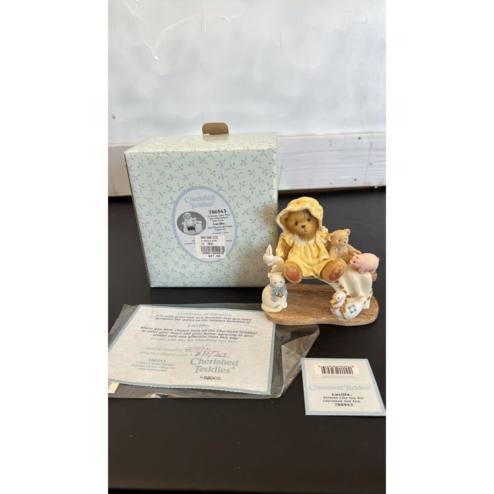 2001 Cherished teddies Friends  Like You Are Cherished  and Few Lucille